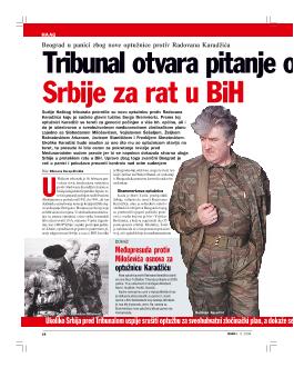 Tribunal otvara pitanje odgovornosti Srbije za rat u BiH
