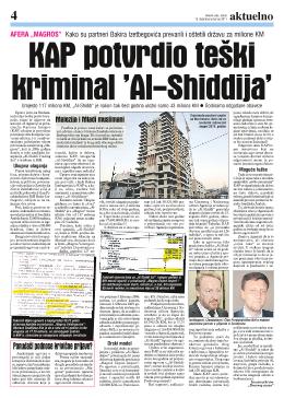 KAP potvrdio teški kriminal “Al-Shiddija” 