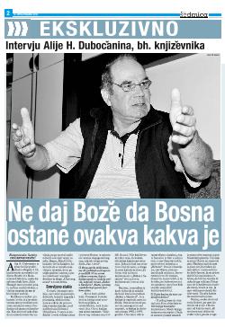 Ne daj Bože da Bosna ostane ovakva kakva je 