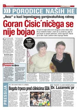 Goran Čišić ničega se nije bojao  