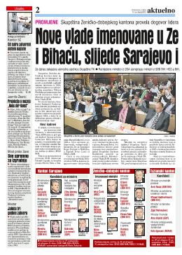 Nove vlade imenovane u Zenici i Bihaću, slijede Sarajevo i Tuzla 