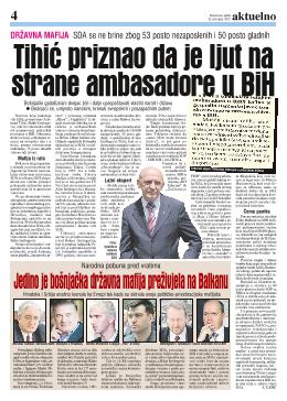 Tihić priznao da je ljut na strane ambasadore u BiH 