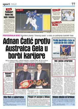 Adnan Ćatić protiv Australca Gela u borbi karijere 