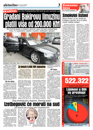 Građani Bakirovu limuzinu platili više od 200.000 KM