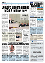 Ugovor s Vladom Albanije od 28,5 miliona eura