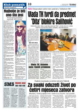 Vlada TK tvrdi da predmet 'Dita' blokira Salihović 
