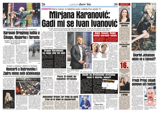 Mirjana Karanović: Gadi mi se Ivan Ivanović 