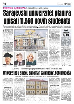 Sarajevski univerzitet planira upisati 11.560 novih studenata