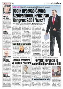 Dodik prozvao Čavića šizofrenikom, kritizarao Kongres SAD i 'Avaz' 