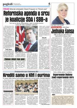 Reformska agenda u srcu je koalicije SDA i SBB-a