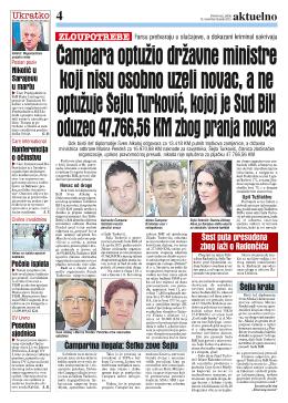 Čampara optužio državne ministre koji nisu osobno uzeli novac, a ne optužuje Šejlu Turković, kojoj je Sud BiH oduzeo 47.766,56 KM zbog pranja novca 
