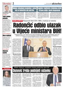 Radončić odbio ulazak u Vijeće ministara BiH! 