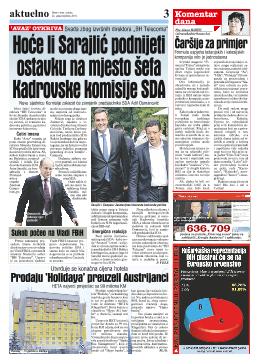 Hoće li Sarajlić podnijeti ostavku na mjesto šefa Kadrovske komisije SDA 