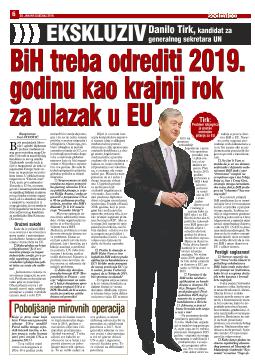 BiH treba odrediti 2019. godinu kao krajnji rok za ulazak u EU 