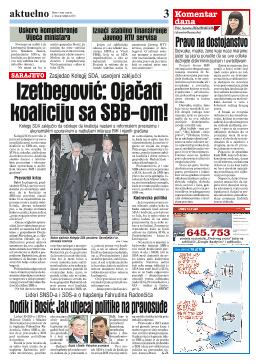 Izetbegović: Ojačati koaliciju sa SBB-om!