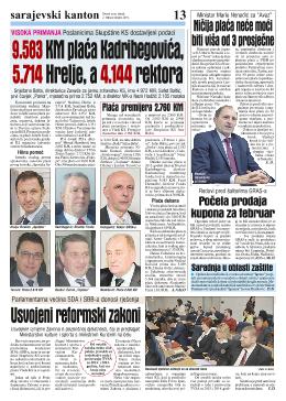 9.583 KM plaća Kadribegovića, 5.714 Hrelje, a 4.144 rektora