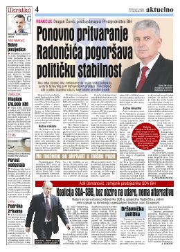 Ponovno pritvaranje Radončića pogoršava političku stabilnost