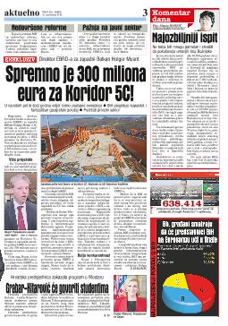 Spremno je 300 miliona eura za Koriodr 5C!