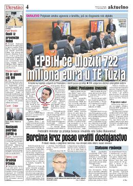 EPBiH će uložiti 722 miliona eura u TE Tuzla 
