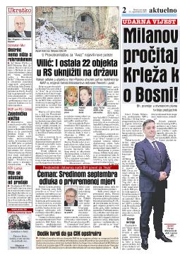 Vilić: I ostala 22 objekta u RS uknjižiti na državu 