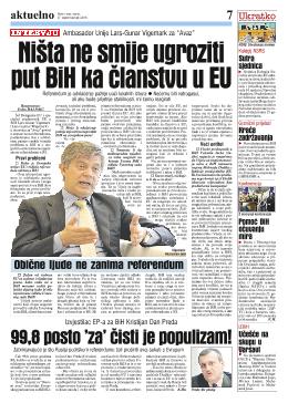 Ništa ne smije ugroziti put BiH ka članstvu u EU