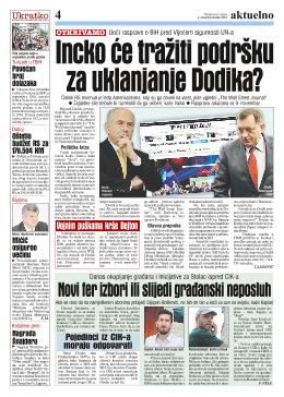 Incko će tražiti podršku za uklanjanje Dodika?