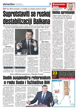 Dodik suspendira referendum o radu Suda i Tužilaštva BiH