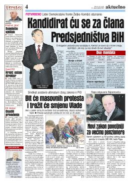 Kandidirat ću se za člana Predsjedništva BiH