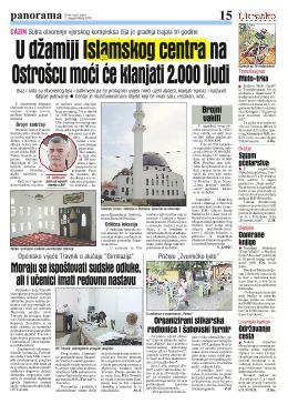 U džamiji Islamskog centra na Ostrošcu moći će klanjati 2.000 ljudi