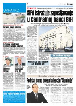 SIPA istražuje zapošljavanje u Centralnoj banci BiH