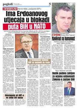 Ima Erdoanovog utjecaja u blokadi puta BiH u NATO