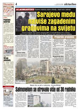 Sarajevo među najviše zagađenim gradovima na svijetu
