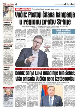 Dodik: Banjaluka nikad nije bila šeher, više pripada Vučiću nego Izetbegoviću