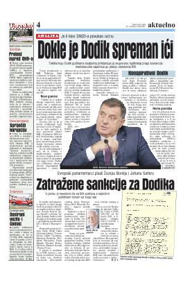 Zatražene sankcije za Dodika