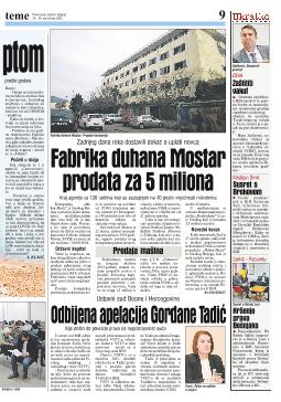 Fabrika duhana Mostar prodata za 5 miliona KM