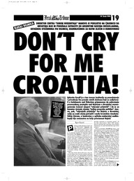 DON'T CRY FOR ME, CROATIA!