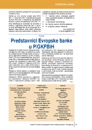 Predstavnici Evropske banke u P/GKFBiH