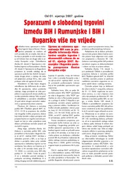 Sporazumi o slobodnoj trgovini između BiH i Rumunjske i BiH i Bugarske više ne vrijede