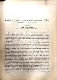 Izvještaj o uspjehu ornitoloških putovanja u Srbiji godine 1899. i 1900.