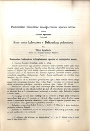 Paeninsulae balcanicae coleopterorum species novae.