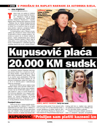Kupusović plaća 20.000 KM sudskih troškova