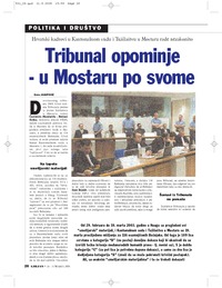 Tribunal opominje u Mostaru po svome