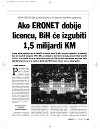 Ako ERONET dobije licencu, BiH će izgubiti 1,5 milijardi KM