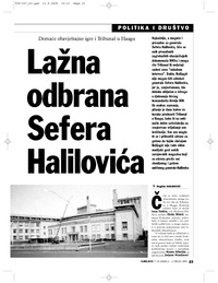 Lažna odbranaSefera  Halilovića
