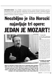 Neozbiljno je što Horozić najavljuje tri opere  JEDAN JE MOZART
