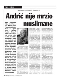 Andrić nije mrzio muslimane