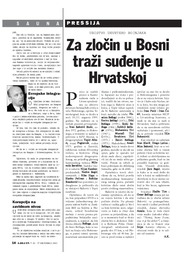 Za zločin u Bosni traži suđenje u Hrvatskoj
