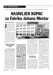 Najavljen kupac za Fabriku duhana Mostar