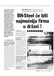 BH-Steel će biti najmoćnija firma u državi !