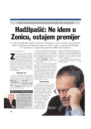 Hadžipašić: Ne idem u Zenicu, ostajem premijer
